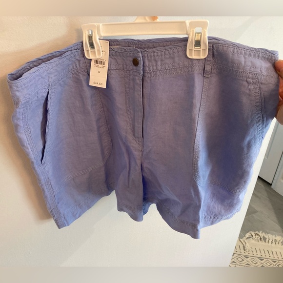 LOFT Pants - LOFT NWT purple linen shorts size 12